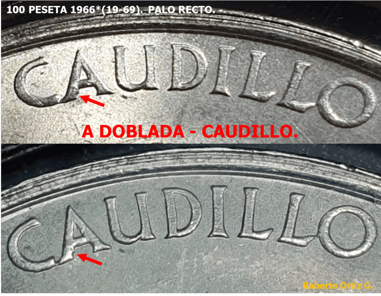 Como reconocer las 100 PESETAS 1966*(19-69). PALO RECTO. – LEYENDO